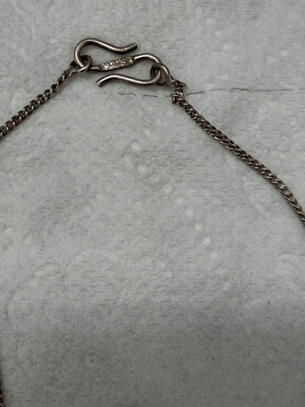 925  Silver Blue Moonstone Heart Pendant Necklace vintage - Picture 5 of 6